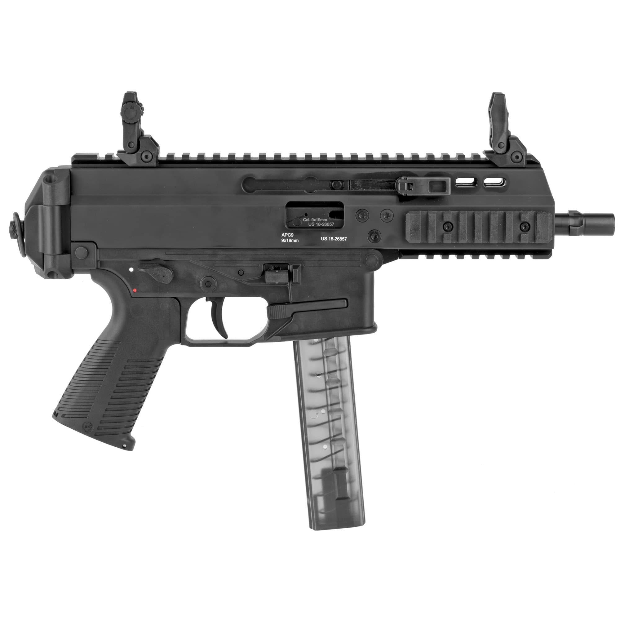 B&T Firearms BT-36039 APC Pro 9mm Luger 30+1 6.80" Black Steel Barrel, M-LOK Handguards, Black Hard Coat Anodized Aluminum Picatinny Rail Receiver, Black Polymer Grips, Ambidextrous