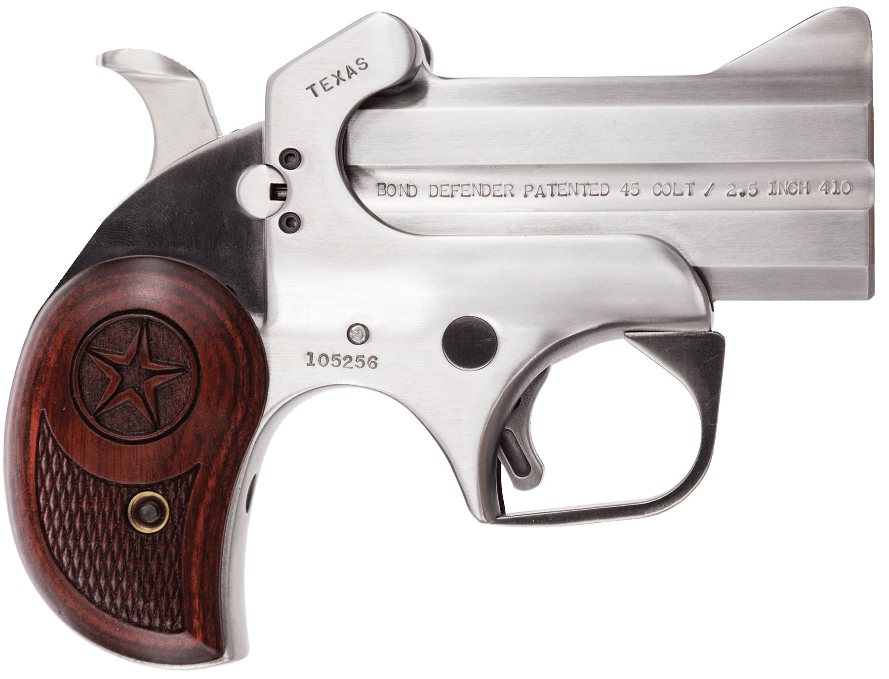 BOND ARMS Texas Defender 357 Magnum, 3in. Barrel, 2rd - Stainless (BATD)