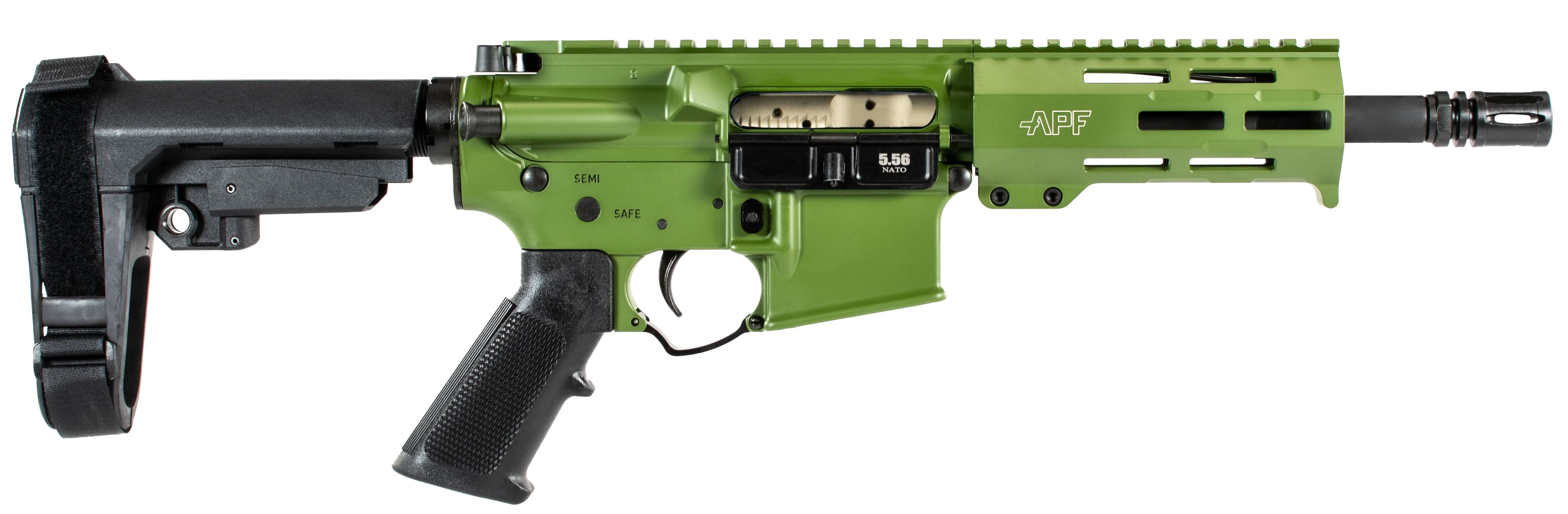 Alex Pro Firearms APF 5.56 Pistol 7.5in 30rd Multicam Green SBA3 Brace