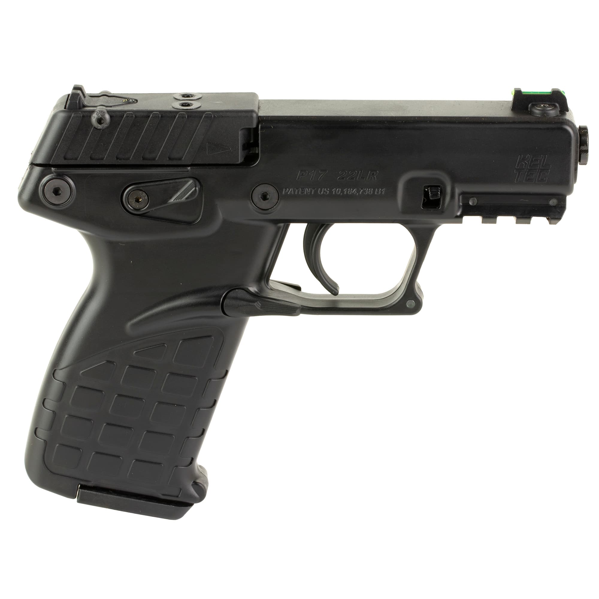 Kel-Tec P17 Pistol - Black | .22 LR | 3.8"  Threaded Barrel | 10rd | Fiber Optic Front Sight