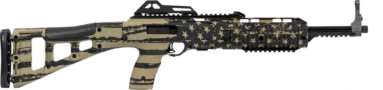 Hi-Point 995TSFLGFDE 995TS Carbine 9mm Luger 16.50" 10+1, FDE American Flag, Skeletonized Stock, Adjustable Sights