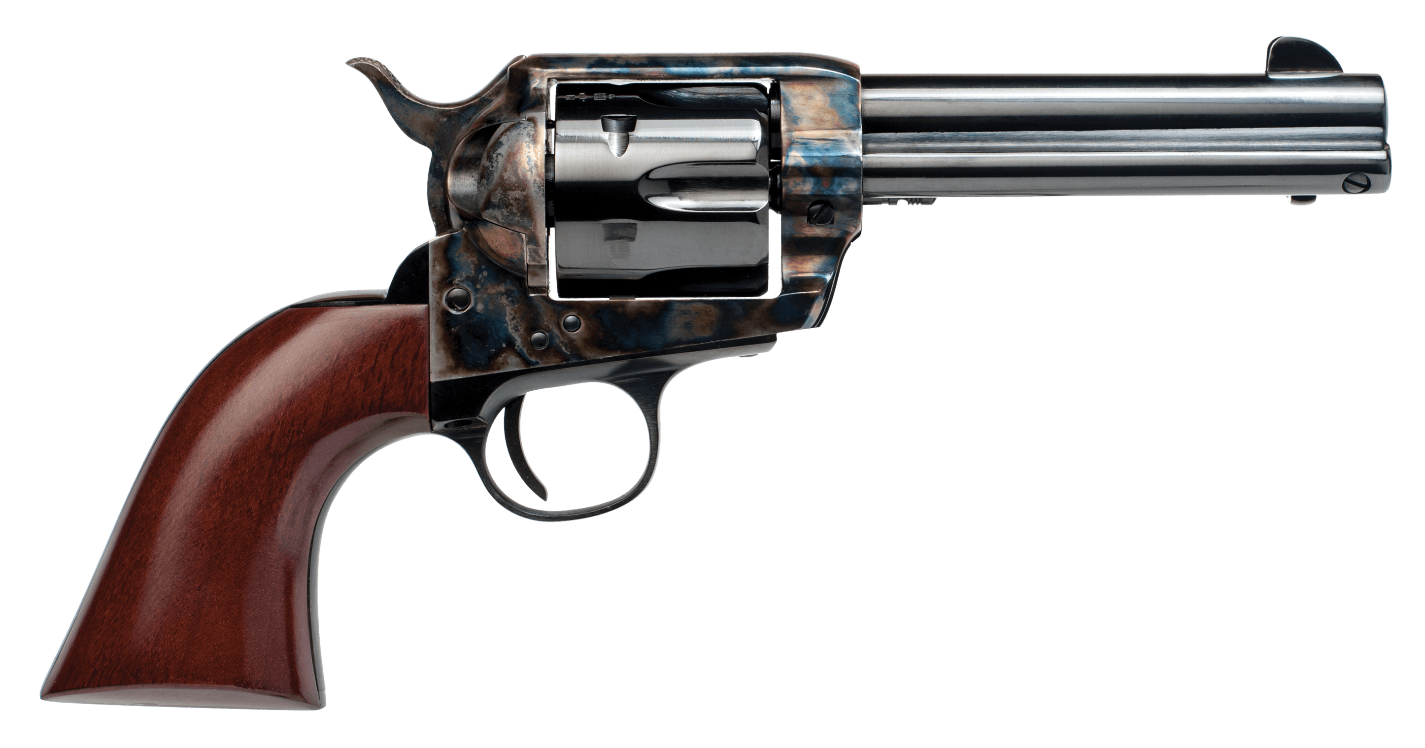 Cimarron Frontier Pre War 45 Colt 4.75 inch 6 Shot Case Hardened Walnut Blued