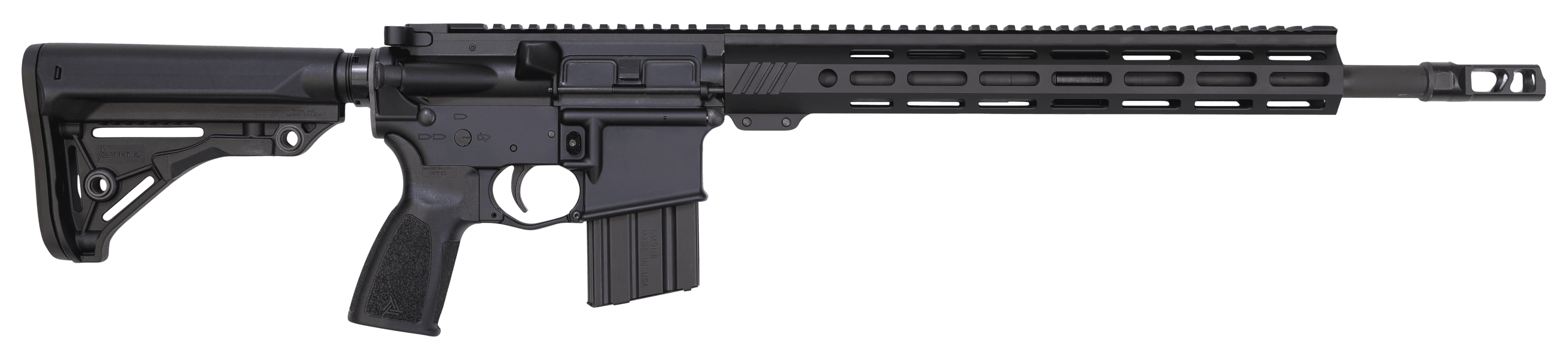Bushmaster 450 Bravo Zulu AR Rifle - Black | .450 Bushmaster | 16" barrel | 14" BFI Free Float M-LOK Rail | THRiL Buttstock & Pistol Grip | Snake Charmer Muzzle Brake | DM2S 2 Stage Trigger