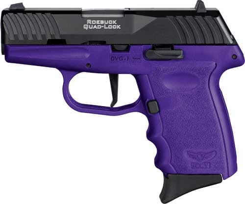 SCCY DVG-1 Handgun 9mm Luger 10rd Magazine 3.1" Barrel Striker Fired Black Slide/Purple Frame