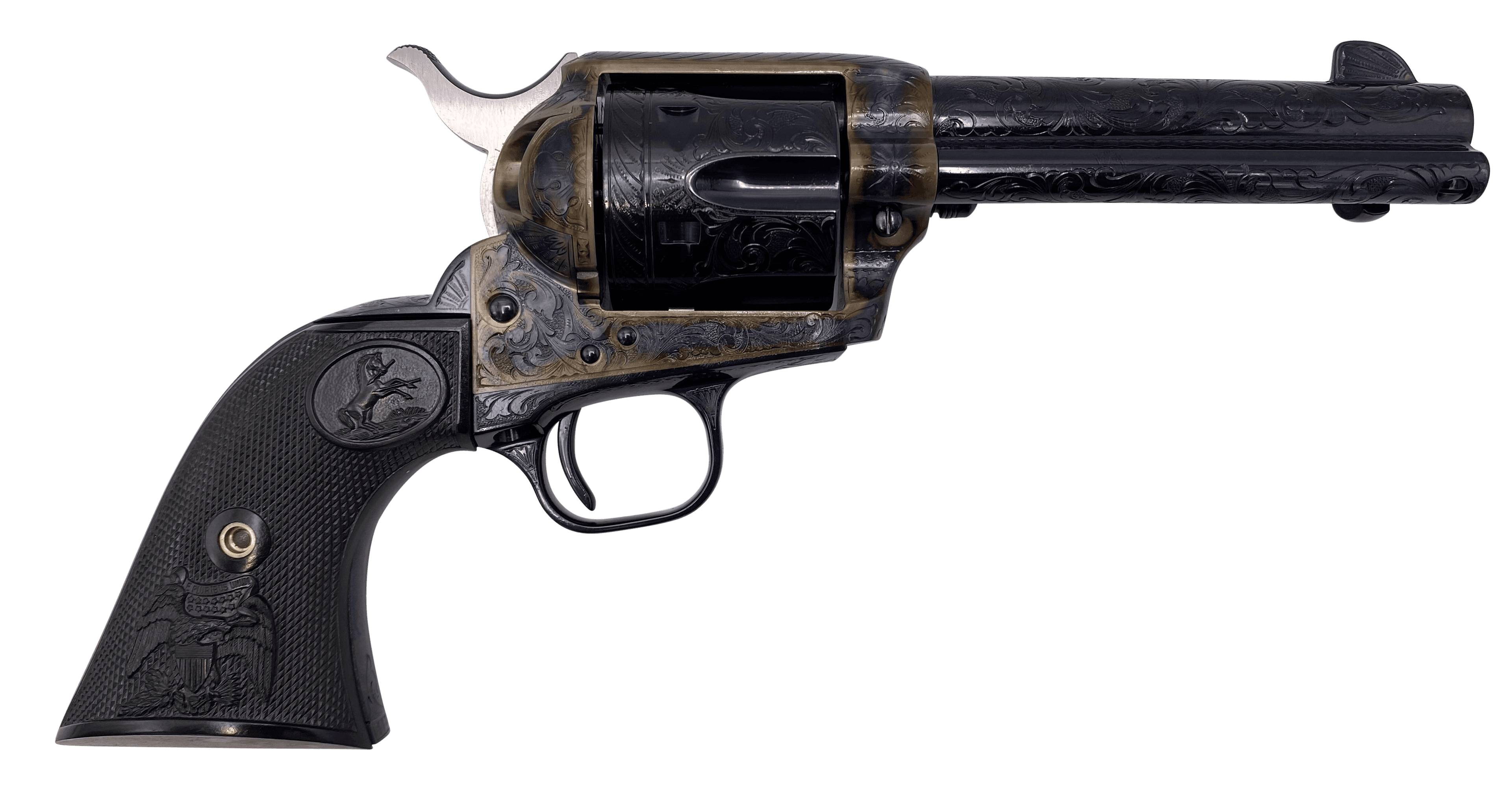 Colt Single Action Army P1840Z 45 Colt 4.75in 6 Round Blued Engraved Frame
