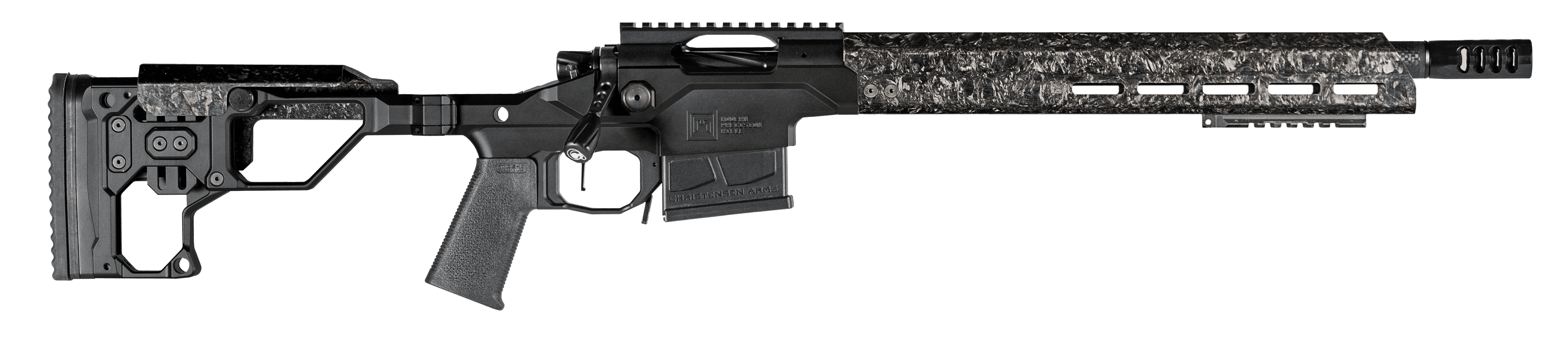 Christensen Arms 8010301500 Modern Precision  223 Rem 20" Threaded Carbon Fiber Barrel 5+1, Black Nitride Finish, Black Anodized with Folding Stock, Polymer Grip