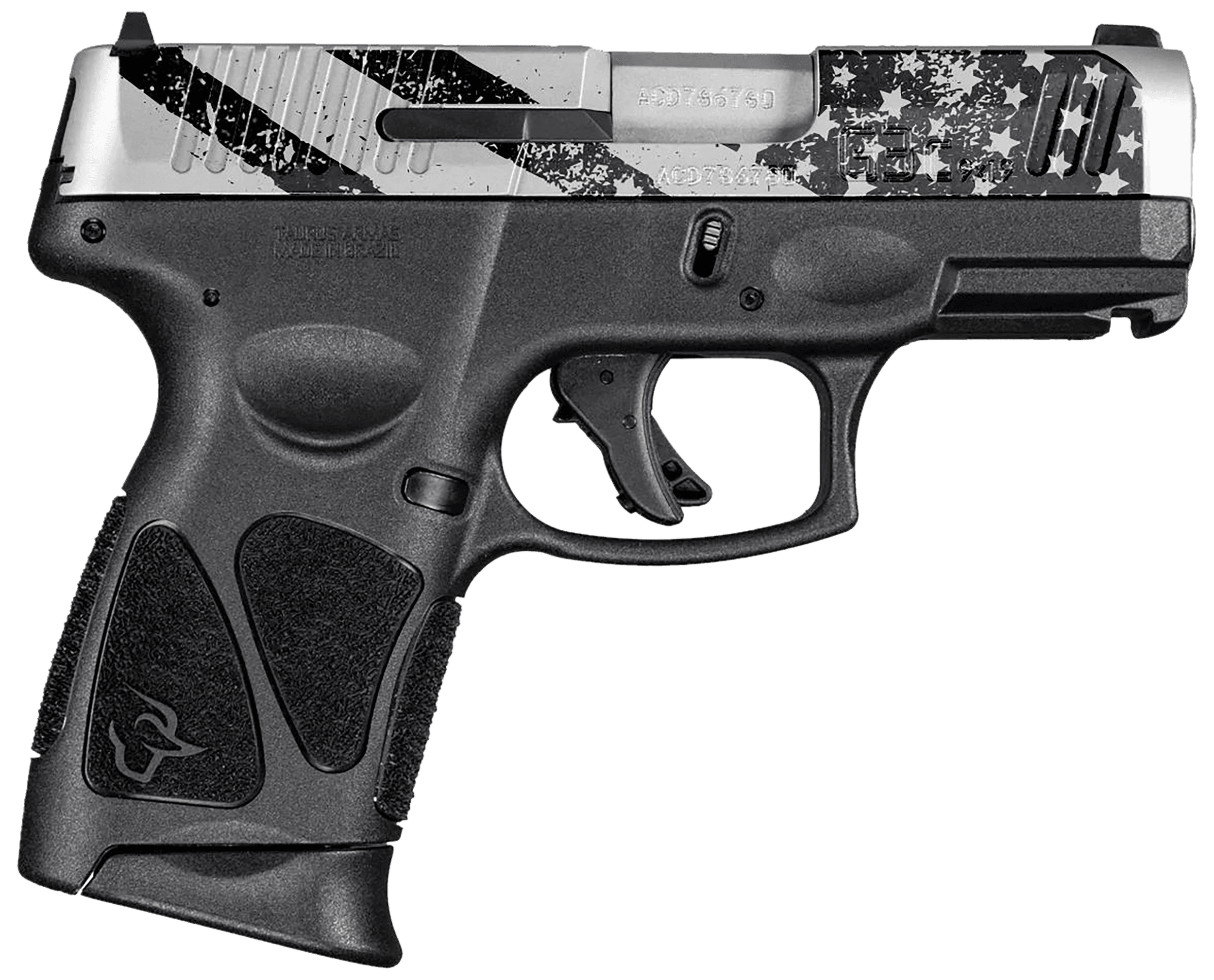 Taurus G3C 9mm Luger 3.26" 12-Round Semi-Auto Pistol with Distressed Flag Slide