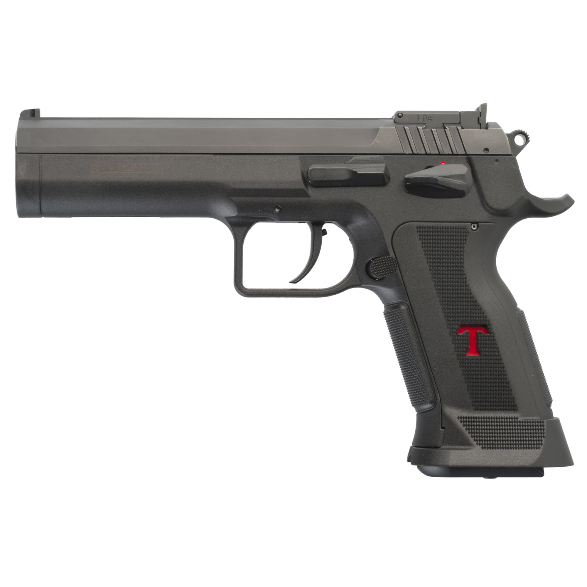 Tanfoglio IFG TFLIMPROP10 Limited Custom P 10mm Auto 14+1 4.76" Black Polygonal Rifled Barrel, Black Steel Slide, Black Polymer Frame,  Black Polymer Grips, Ambidextrous