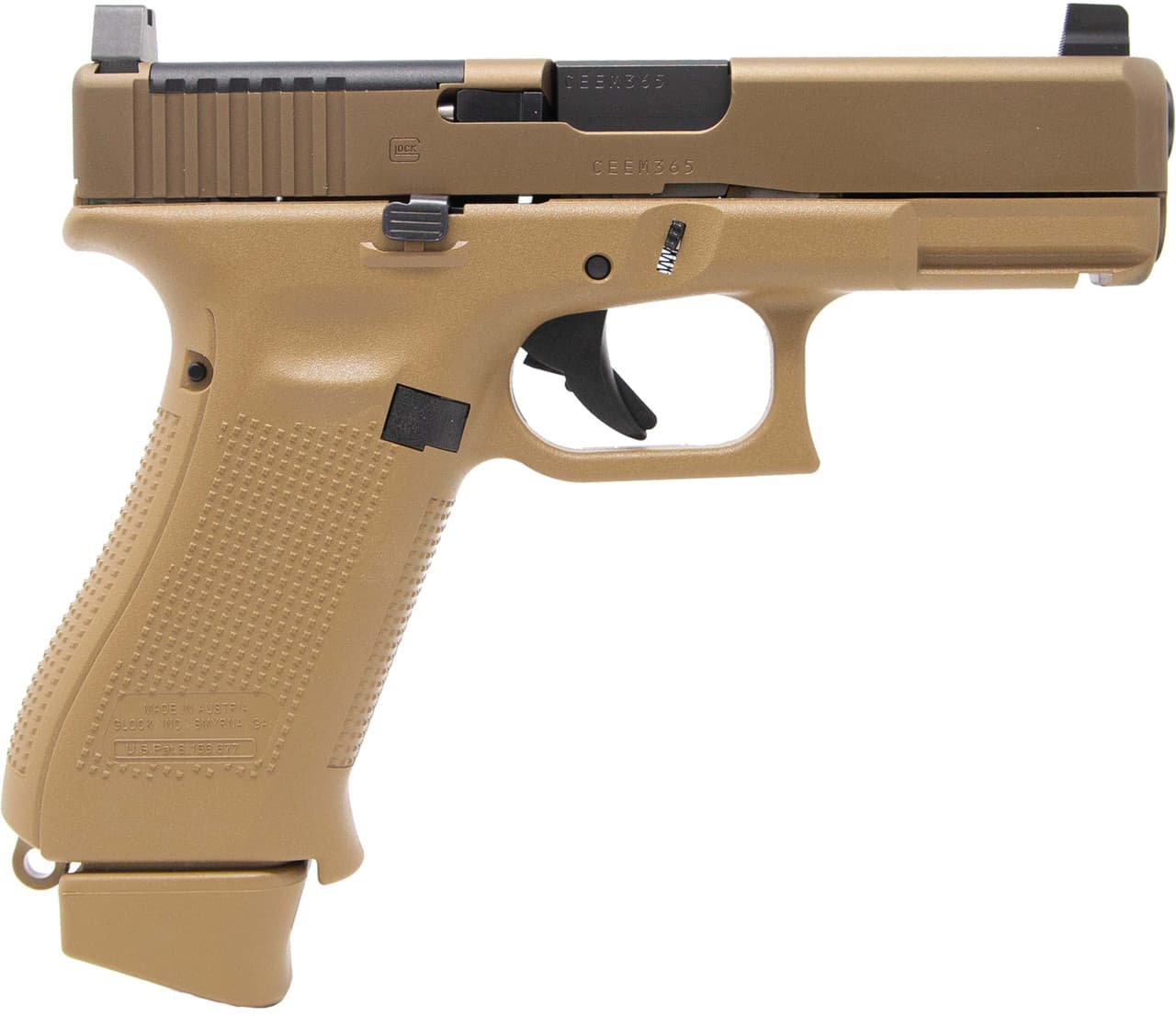 Glock 19X Gen 5 MOS 9mm 4.52in 19rd Flat Dark Earth FDE