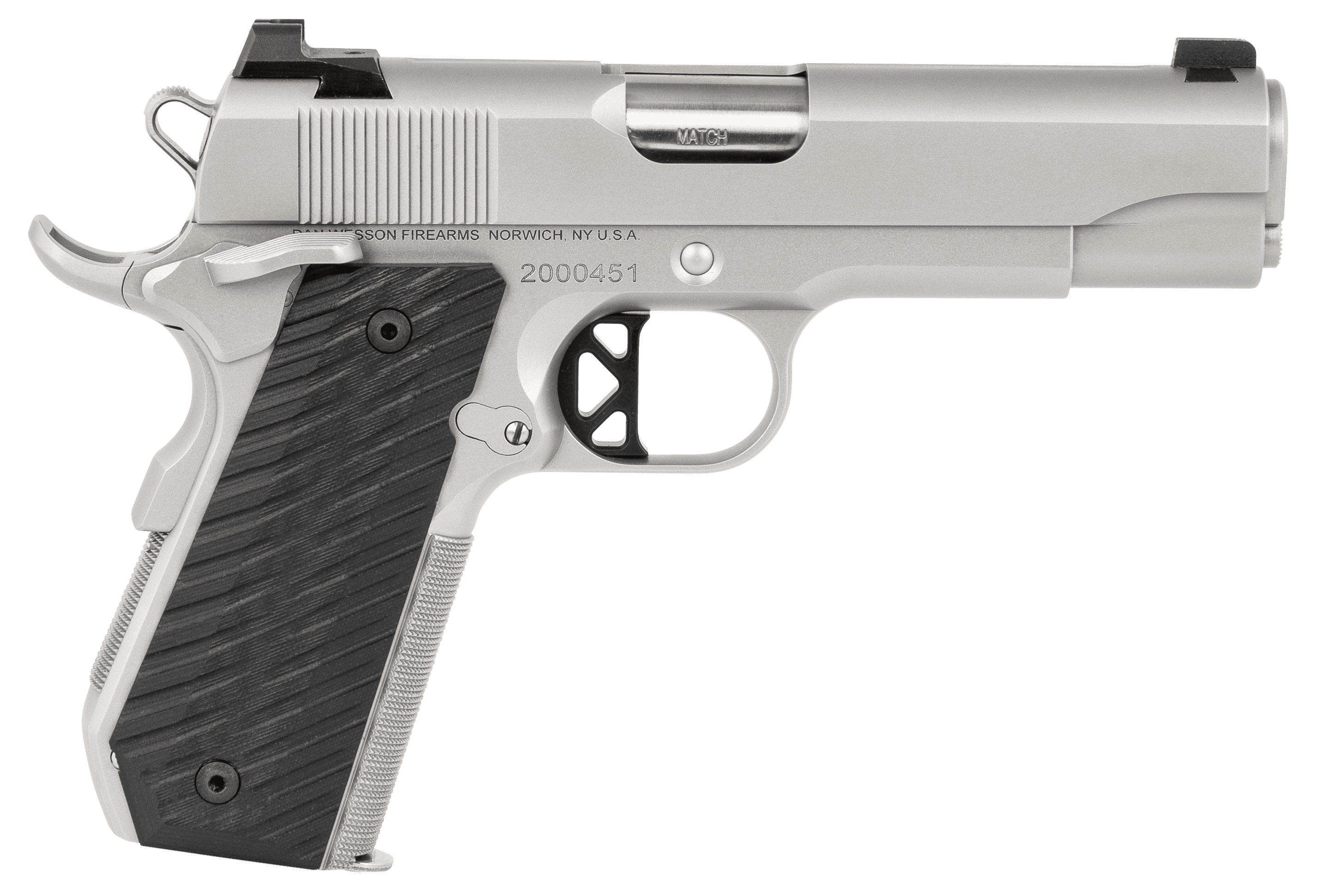 CZ Dan Wesson V-Bob 45 ACP 4.25 in 8 Round Bead Blasted Stainless G10 Grip