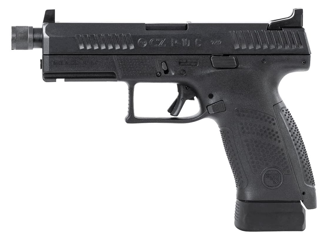 CZ P-10 C 9mm 4.61in Threaded Barrel 17rd Black Nitride Finish