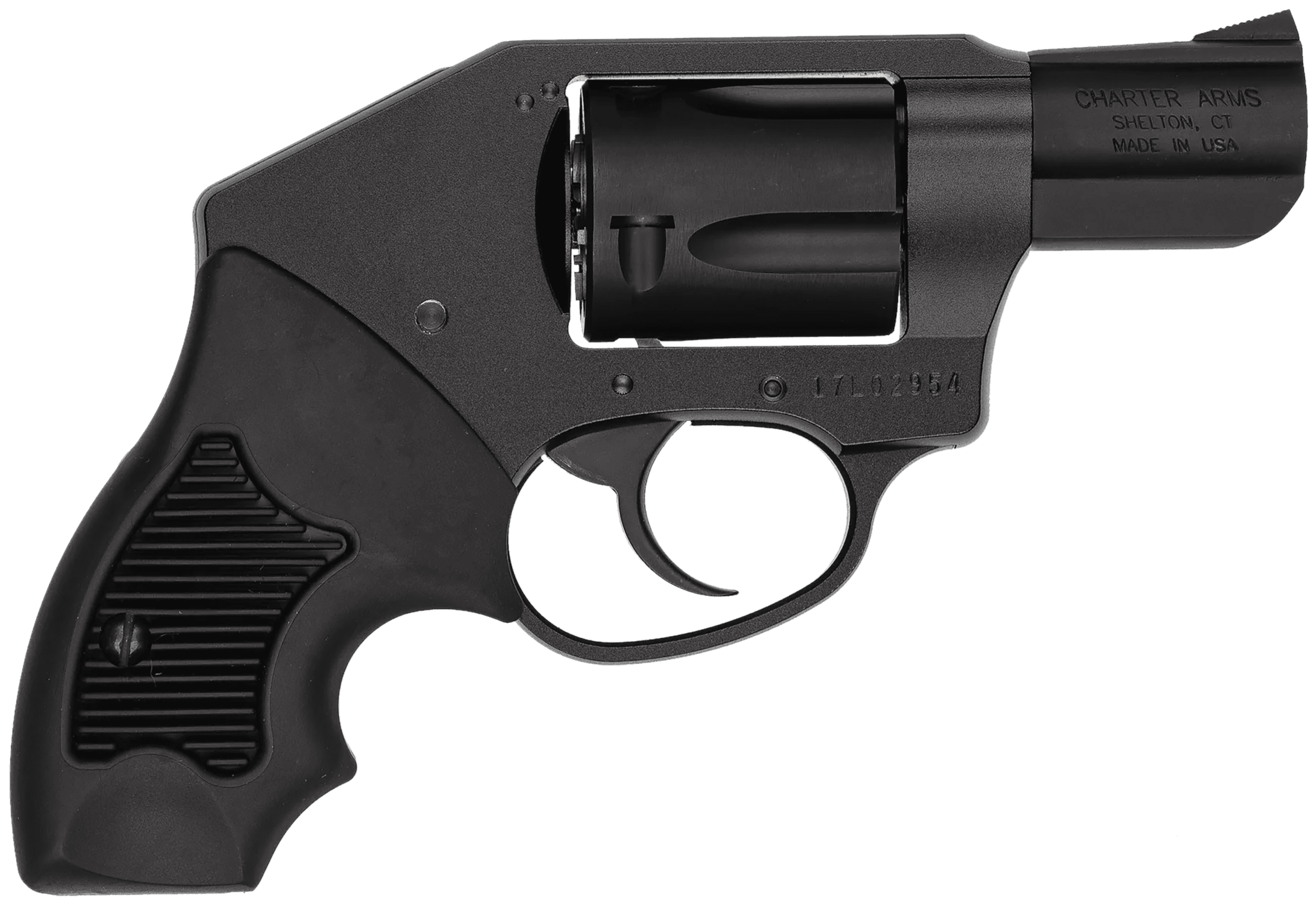 Charter Arms Off Duty 38 Special 2 Inch 5 Rounds Black Passivate Compact Grip