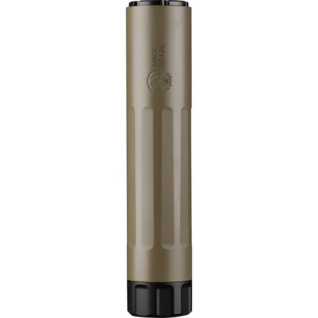 Dead Air Armament Mask HD .22LR Rimfire Suppressor 5.1in FDE Stainless/Titanium