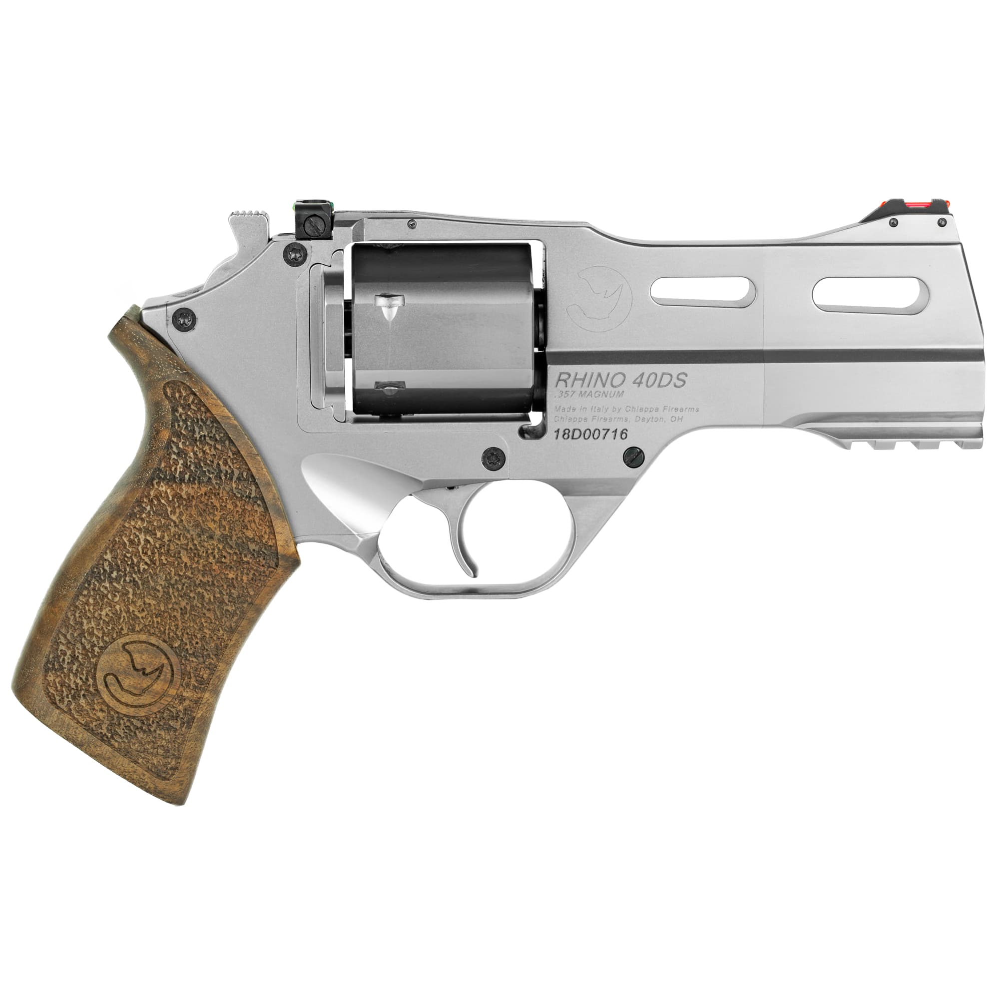 Chiappa Firearms Rhino 40SAR 357 Magnum 4 Inch 6 Rounds Nickel Finish Walnut Grip