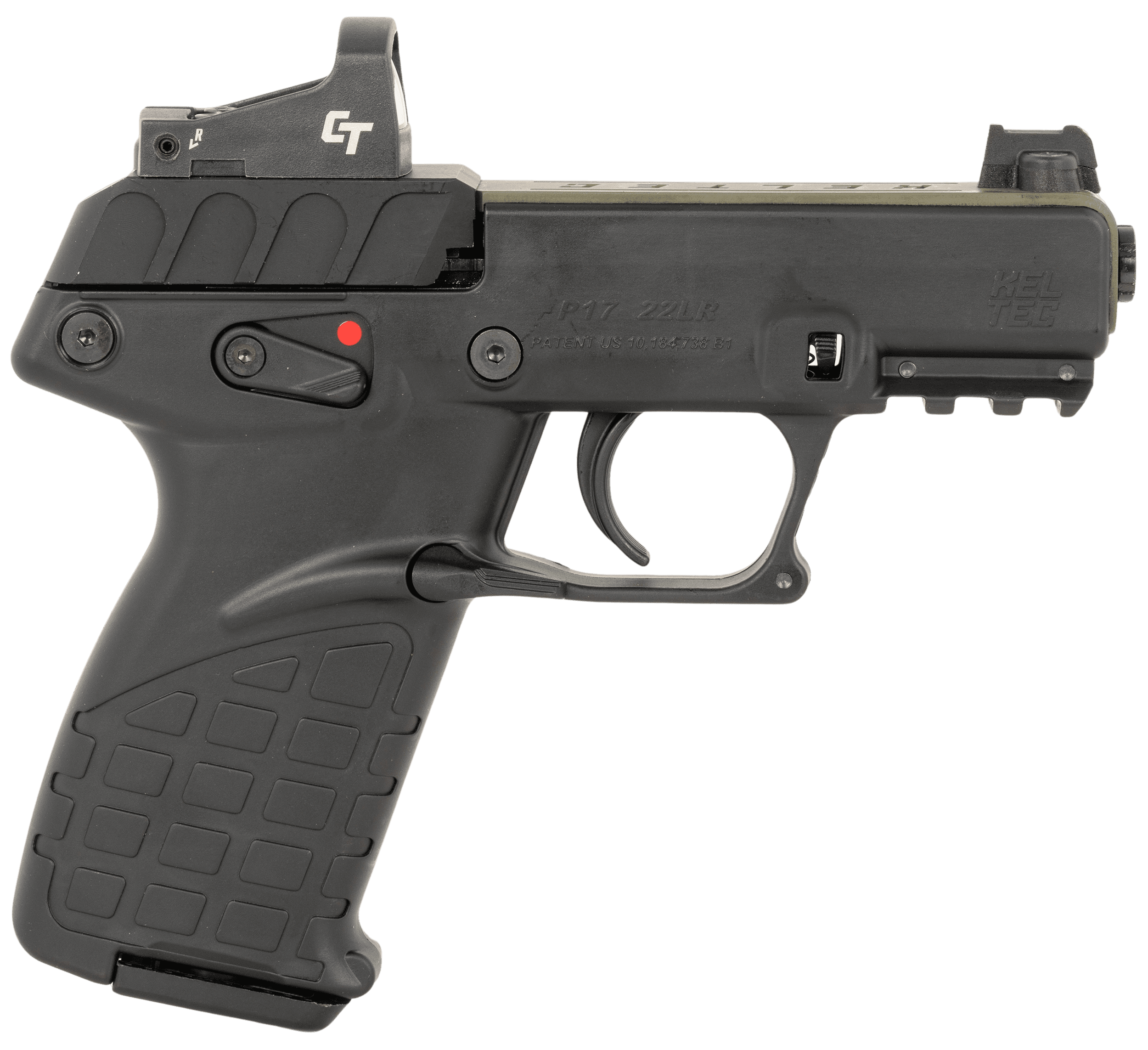 Kel-Tec P17 22 Long Rifle 3.8in 16+1 OD Green Slide Red Dot Exclusive