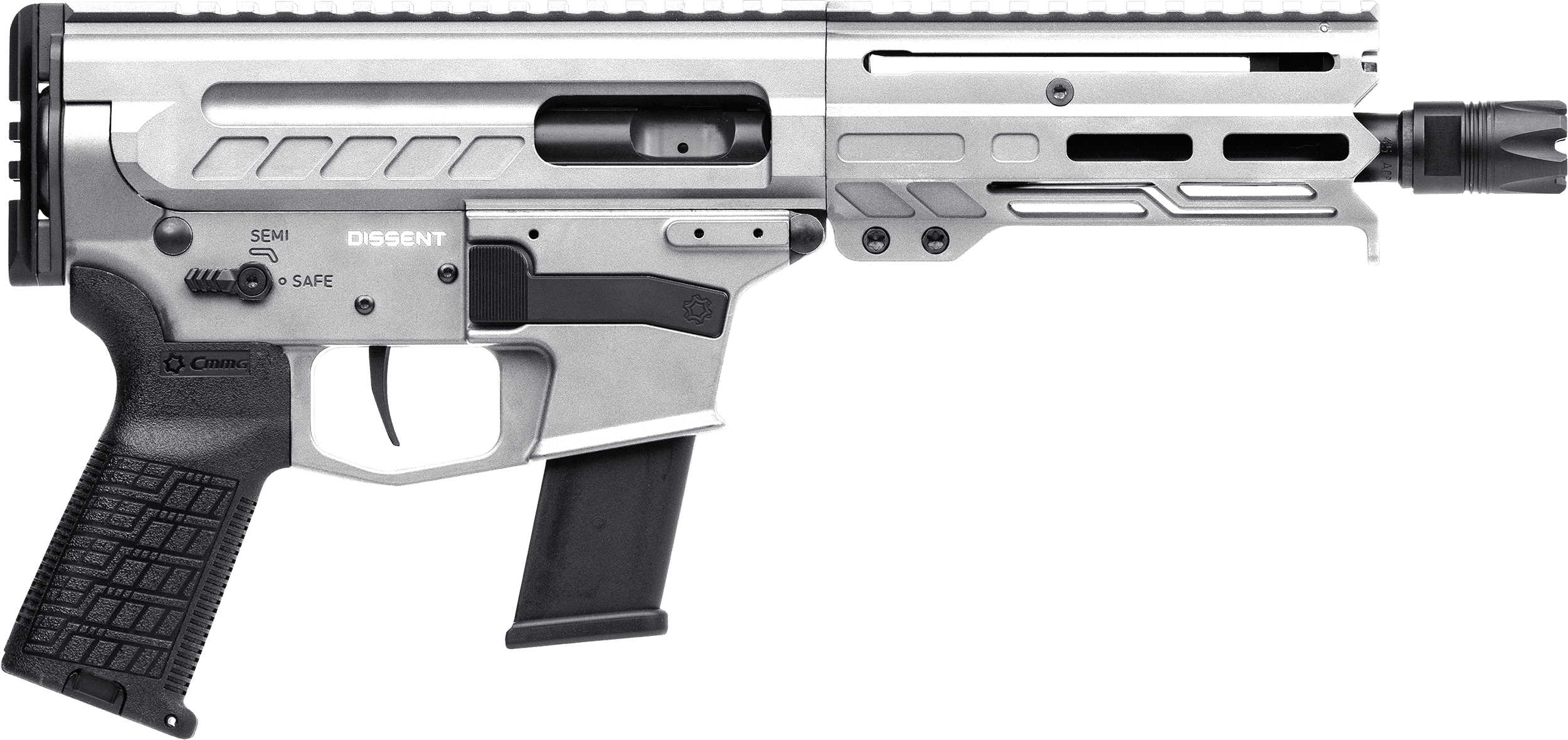 CMMG Dissent MKG 45 ACP 6.50" 13+1 Tungsten Cerakote Semi-Auto Pistol