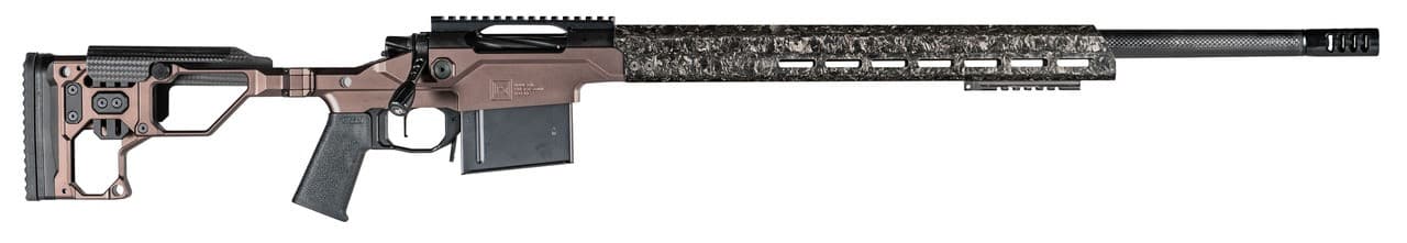 Christensen Arms 8010301000 Modern Precision  300 Win Mag 5+1 26" Threaded Carbon Fiber Barrel, Black Nitride Finish, Desert Brown Anodized Folding Stock, Polymer Grip
