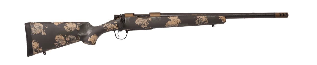 Christensen Arms 8010619800 Ridgeline FFT 308 Win 4+1 20" Carbon Fiber/Threaded Barrel, Burnt Bronze Cerakote, Green with Black/Tan Accents Stock