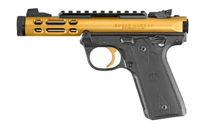 Ruger Mark Iv 22/45 22 Long Rifle 4.4 inch 10+1 Gold Slide Threaded Steel