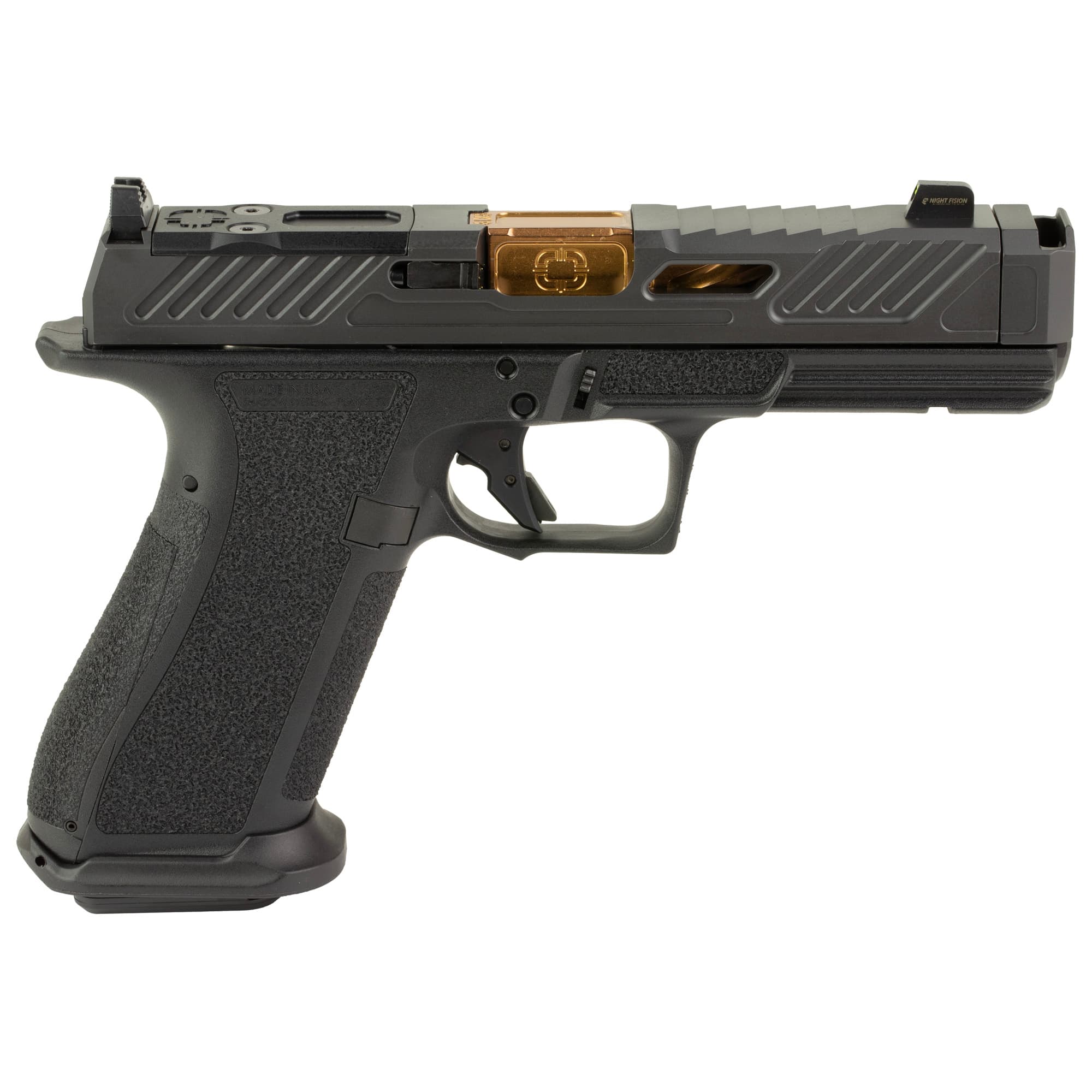 Shadow Systems XR920P Elite Slide Optic Pistol 9mm 4.5 in. Black Frame Ported Barrel Bronze 17 rd