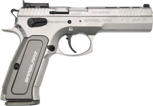 SAR USA K12STSPX K12 Sport X 9mm Luger 17+1 4.70" Stainless Target Crown Barrel, Matte Stainless Steel Ported/Serrated Slide, Matte Stainless Steel Frame w/Beavertail, Gray Polymer Grip, Right Hand