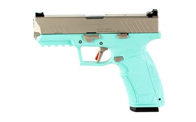 Tisas 15000134 PX-9 Carry 9mm Luger 20+1 18+1 3.50" Steel Barrel, Optic Ready/Serrated Carbon Steel Slide, Robin Egg Blue Cerakote Polymer Frame w/Beavertail & Picatinny Rail, Robin's Egg Blue Grip