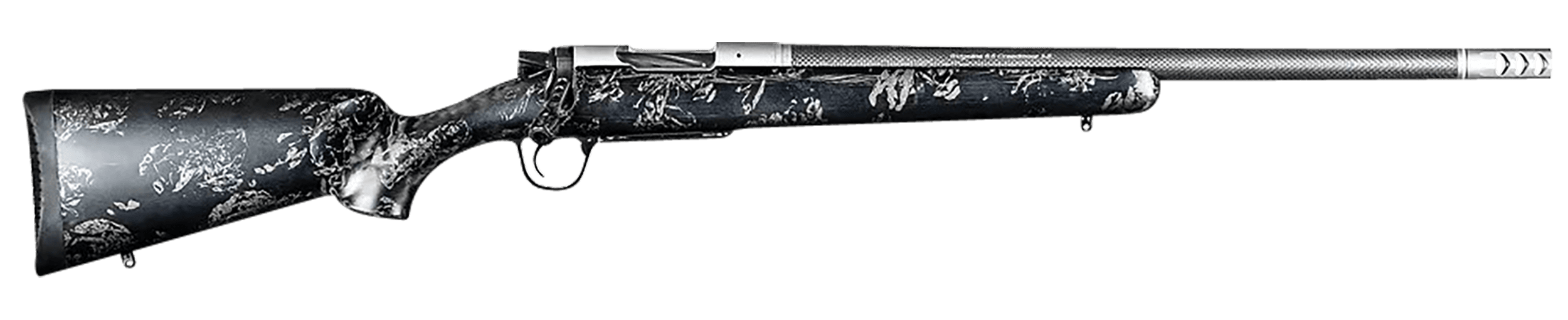 Christensen Arms 8010632800 Ridgeline FFT TI 7mm PRC 3+1 22" Carbon Fiber Threaded Barrel, Stainless Titanium Rec, Black with Gray Accents Stock