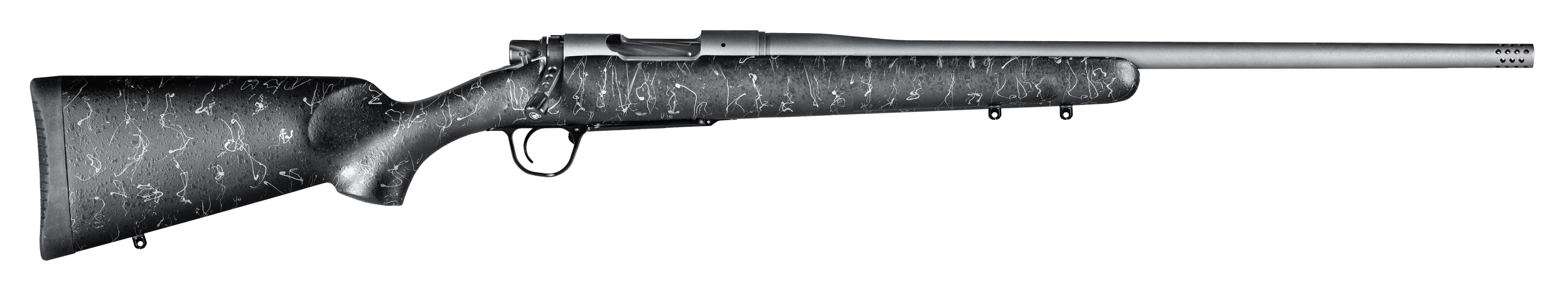 Christensen Arms CA10280413411 Mesa 308 Win 4+1 22" Threaded Barrel, Tungsten Gray Cerakote, Black with Gray Webbing Stock