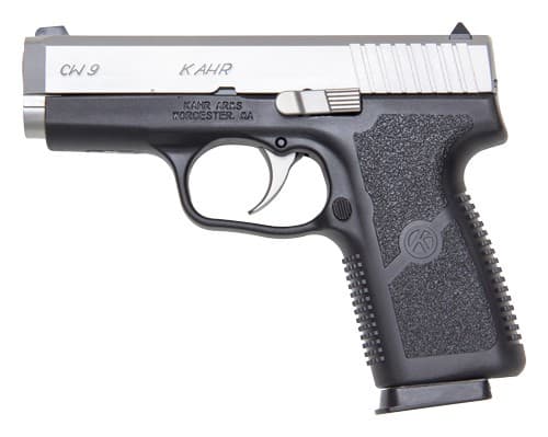 Kahr CW9 Pistol with Night Sights 9mm 3.6 in. Two Tone Black and Stainless 7 rd.