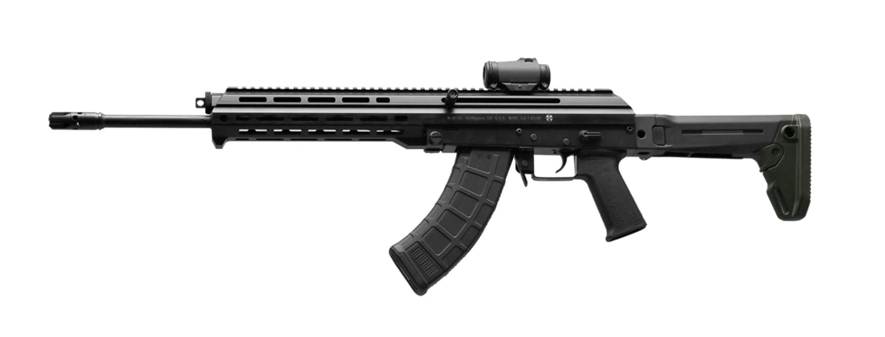 M+M Inc M10X AK-47 Rifle - Black | 7.62x39 | 16.5" Barrel | Left Side Charging Handle | Magpul Zhukov Side-Folding 5-position Collapsible Stock