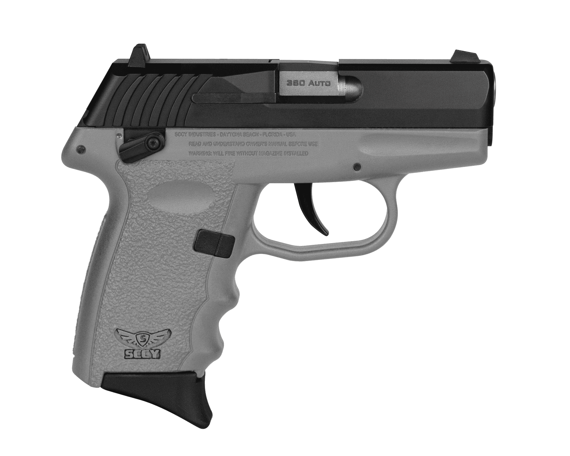 SCCY Industries CPX-4CBSG CPX-4  380 ACP 10+1 2.96" Sniper Gray Polymer Serrated Black Nitride SS Slide Finger Grooved Sniper Gray Polymer Grip