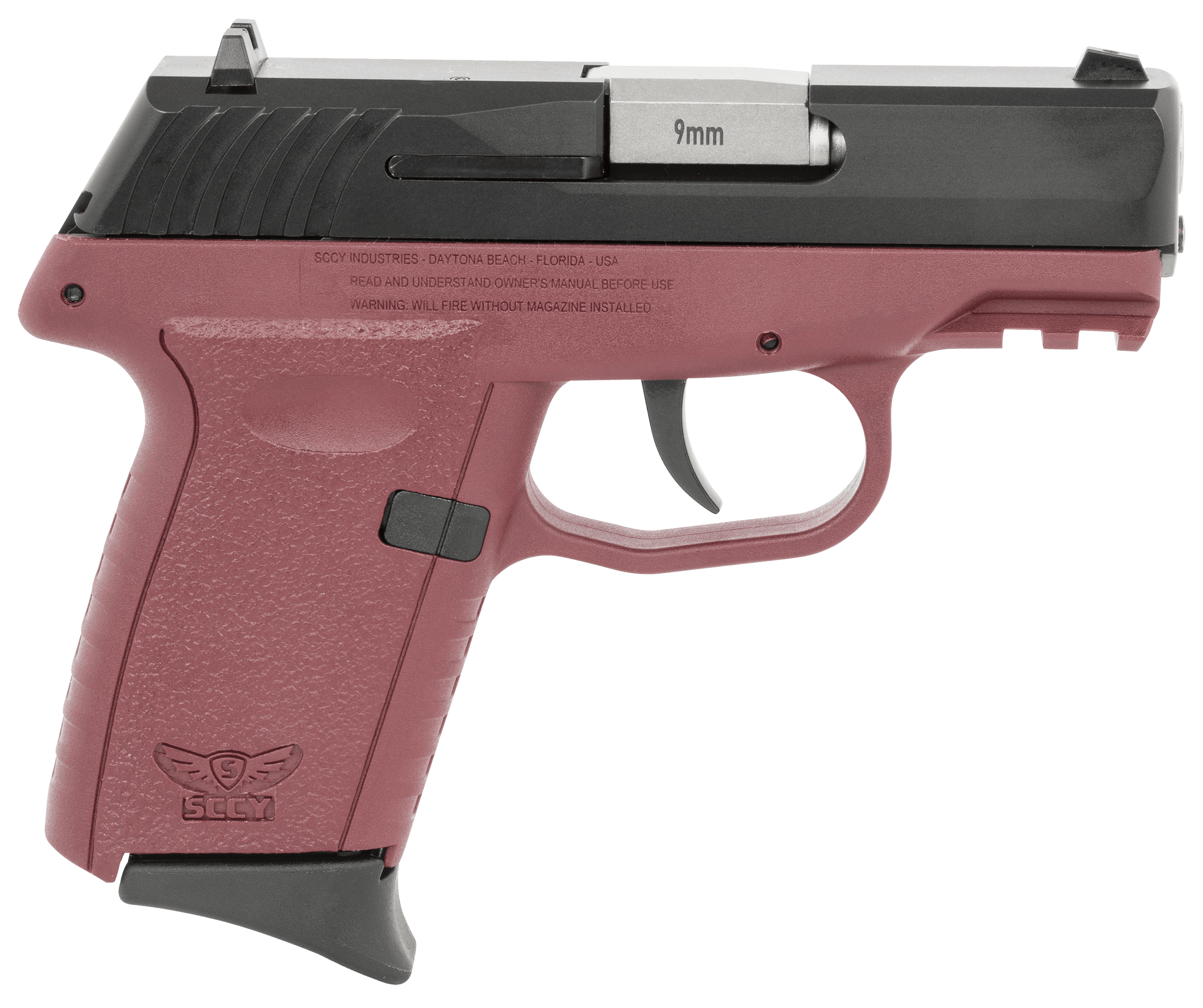 SCCY CPX-2 Gen 3 Sub-Compact Pistol - Black / Crimson | 9mm | 3.1" Barrel | 10rd | No External Safety