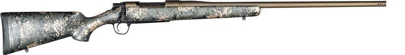 Christensen Arms 8010620200 Ridgeline FFT 300 PRC 3+1 22" Carbon Fiber/Threaded Barrel, Burnt Bronze Cerakote, Green with Black/Tan Accents Stock