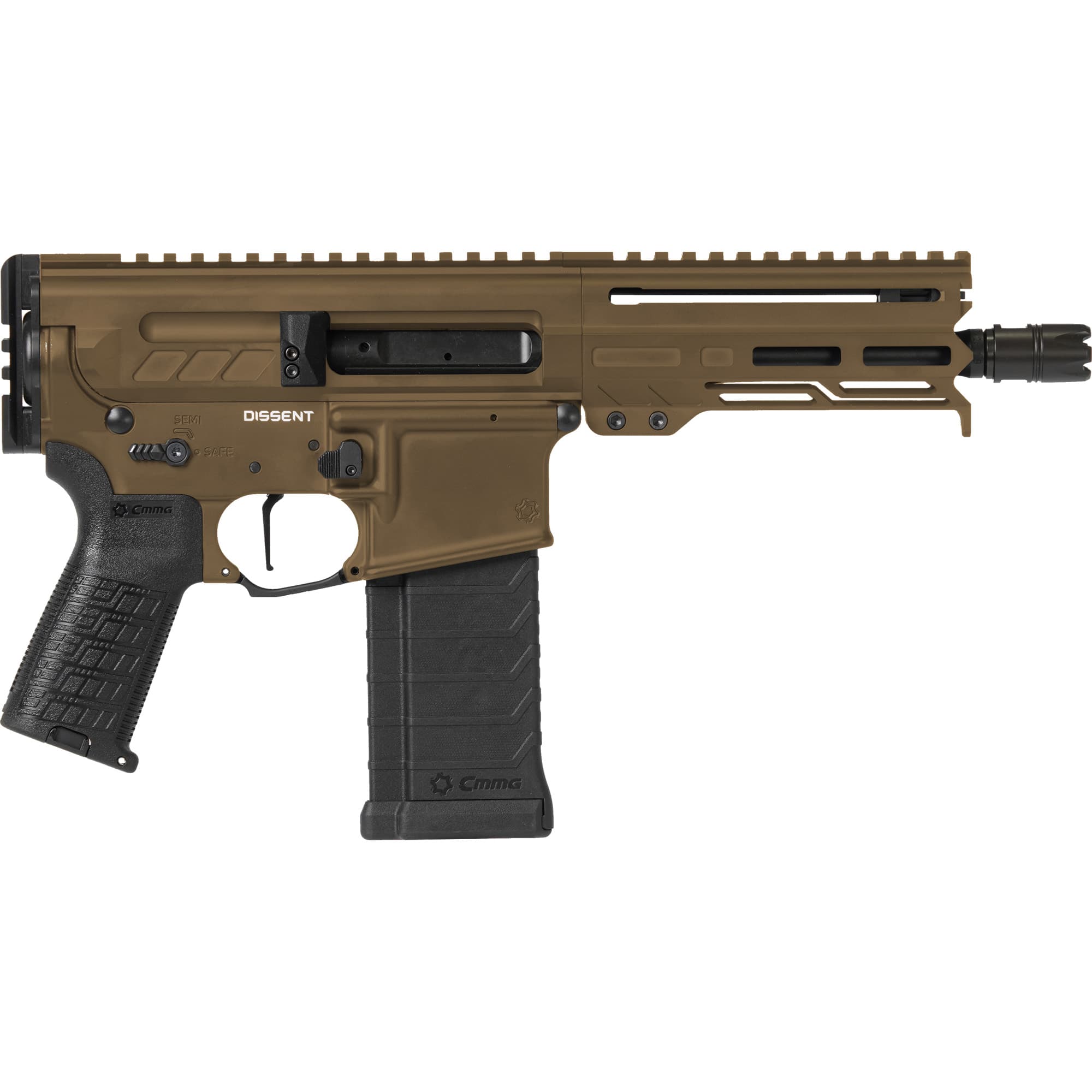 CMMG Dissent 5.7x28mm 6.5in 32 Rounds Midnight Bronze Cerakote