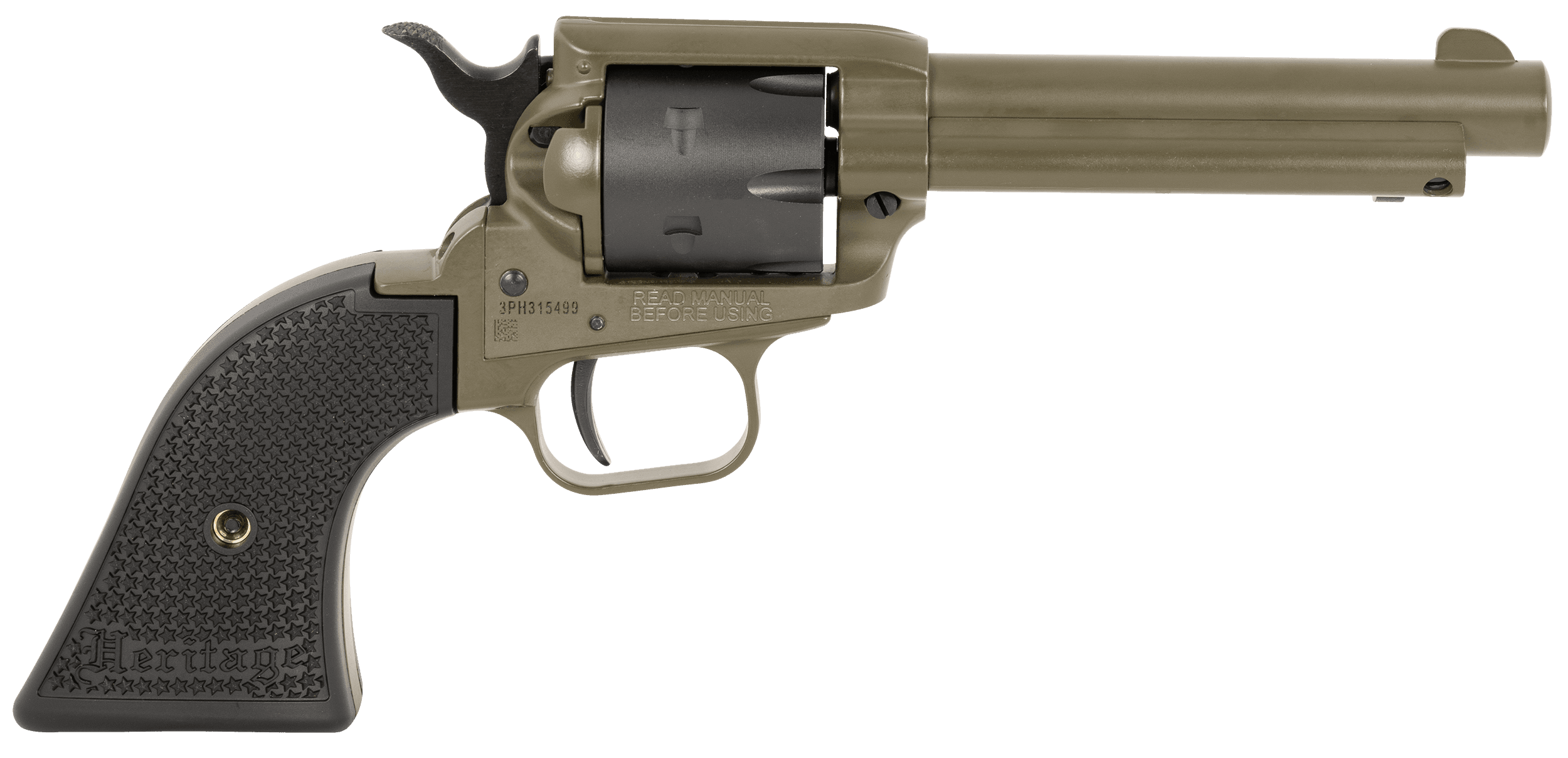 Heritage Rough Rider 22 LR 4.75 inch 6 Shot OD Green Cerakote Black Accents