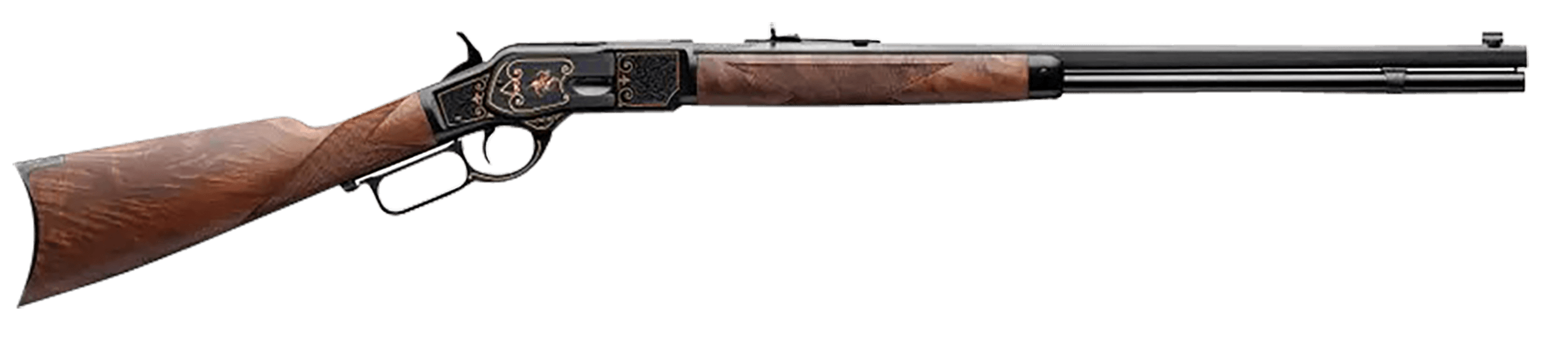 Winchester 1873 44-40 Winchester 24 Inch 13 Rounds Polished Blued Gold Engraving