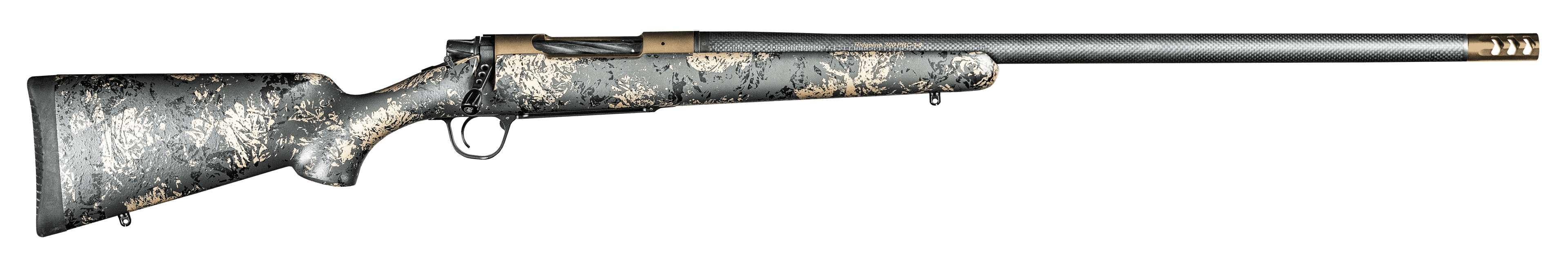 Christensen Arms 8010619300 Ridgeline FFT 280 Ackley Improved 3+1 22" Carbon Fiber/Threaded Barrel, Burnt Bronze Cerakote, Green with Black/Tan Accents Stock