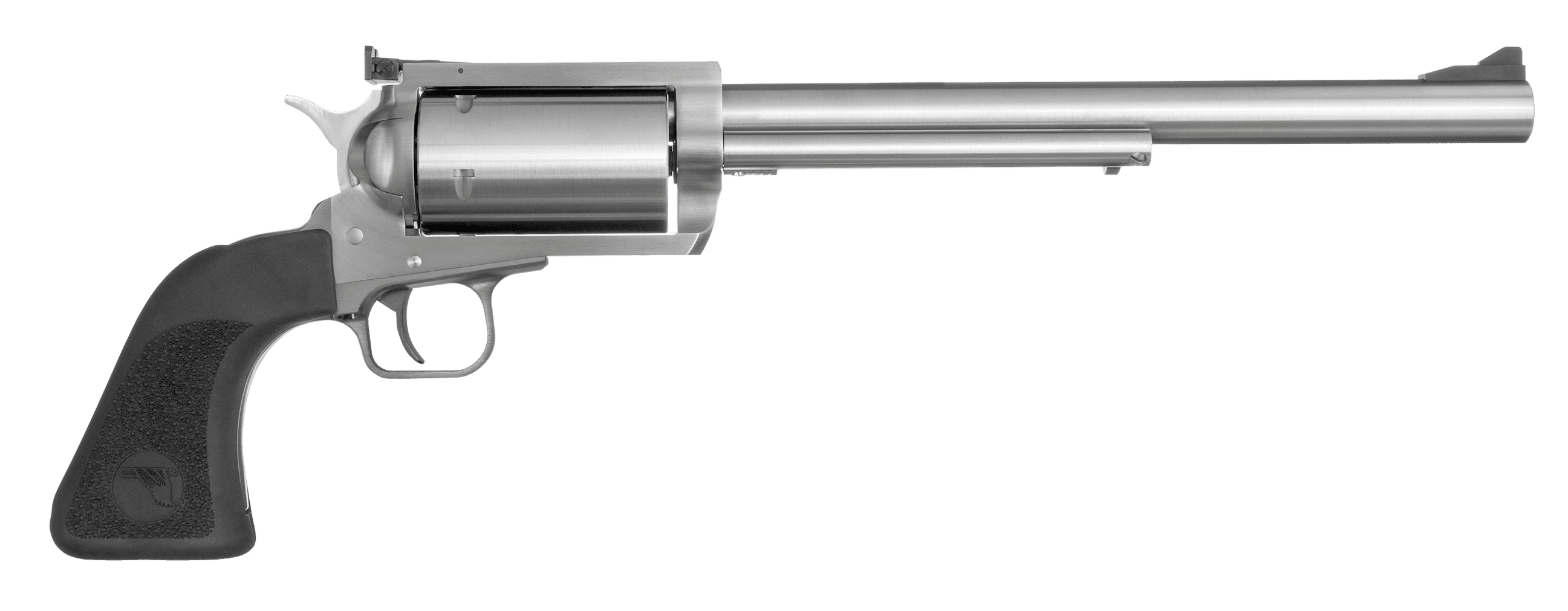 Magnum Research BFR460SW10 BFR Long Cylinder Large Frame 460 S&W Mag 5 Shot, 10" Brushed Stainless Steel Barrel, Cylinder & Frame, Black Rubber Grip, Exposed Hammer