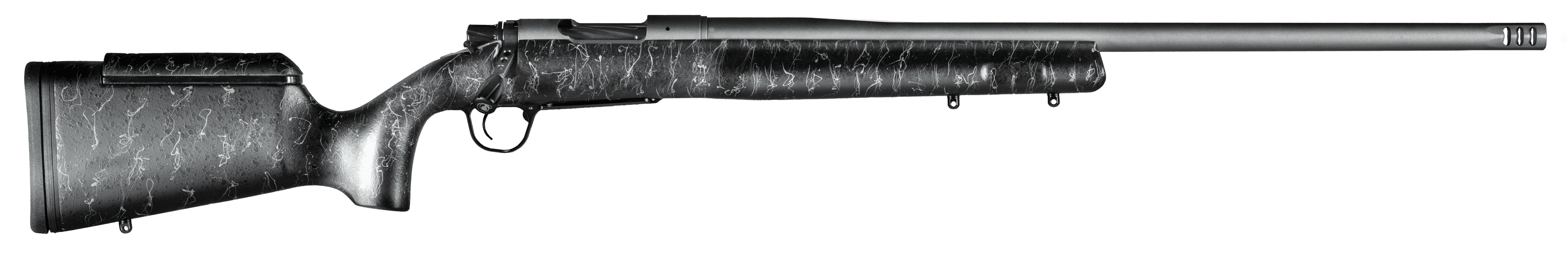 Christensen Arms 8010201600 Mesa Long Range 300 PRC 3+1 26" Threaded Barrel, Tungsten Gray Cerakote, Black with Gray Webbing Stock