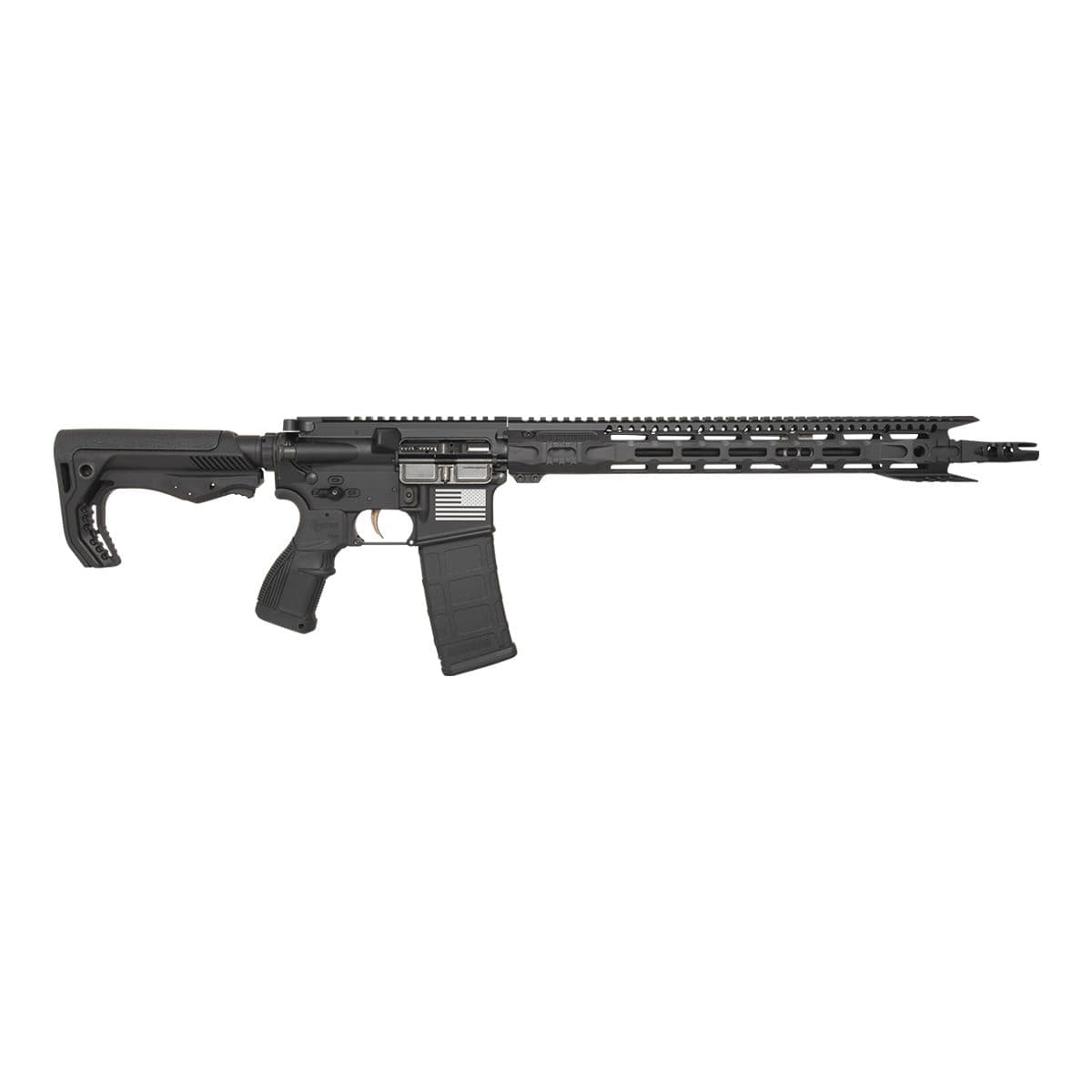 FosTech Tech-15 Guardian AR15 Rifle - Black | 5.56NATO | 16" Barrel | Mach-1 16" M-LOK Rail | FosTech Tomahawk Stock | Installed Echo AR-II Trigger