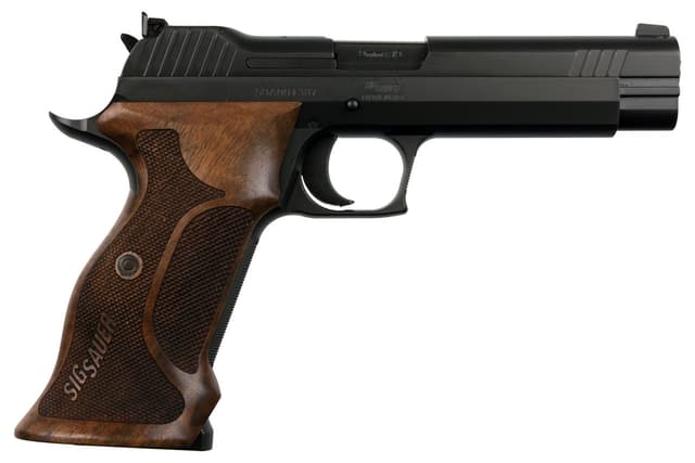 Sig Sauer P210 9mm Luger 5in 8 Rounds Nitron Finish Walnut Grips Single Action Only Target