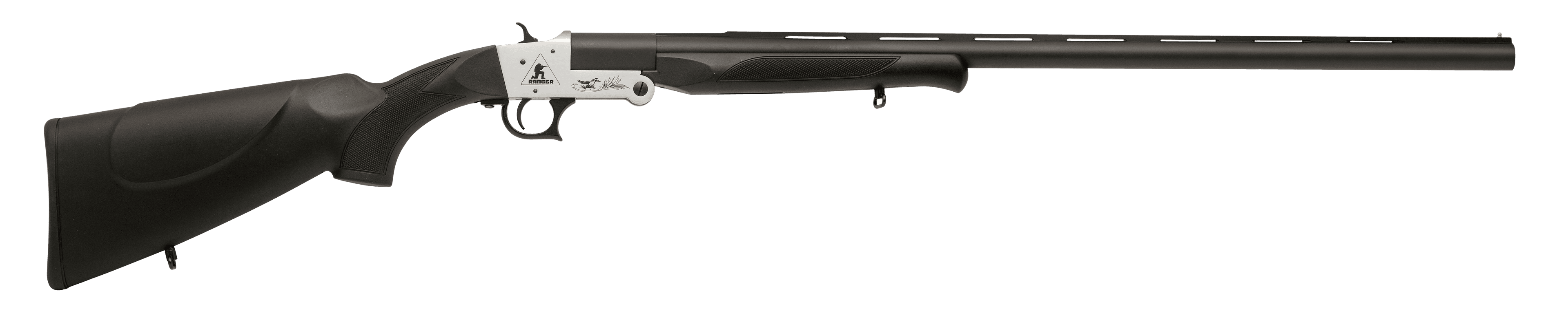 Dickinson LLC RNGS28 Ranger  28 Gauge 1rd 2.75" 28" Matte Black Vent Rib Barrel, Steel Receiver w/Silver Finish, Brass Bead Front Sight, Black Synthetic Stock