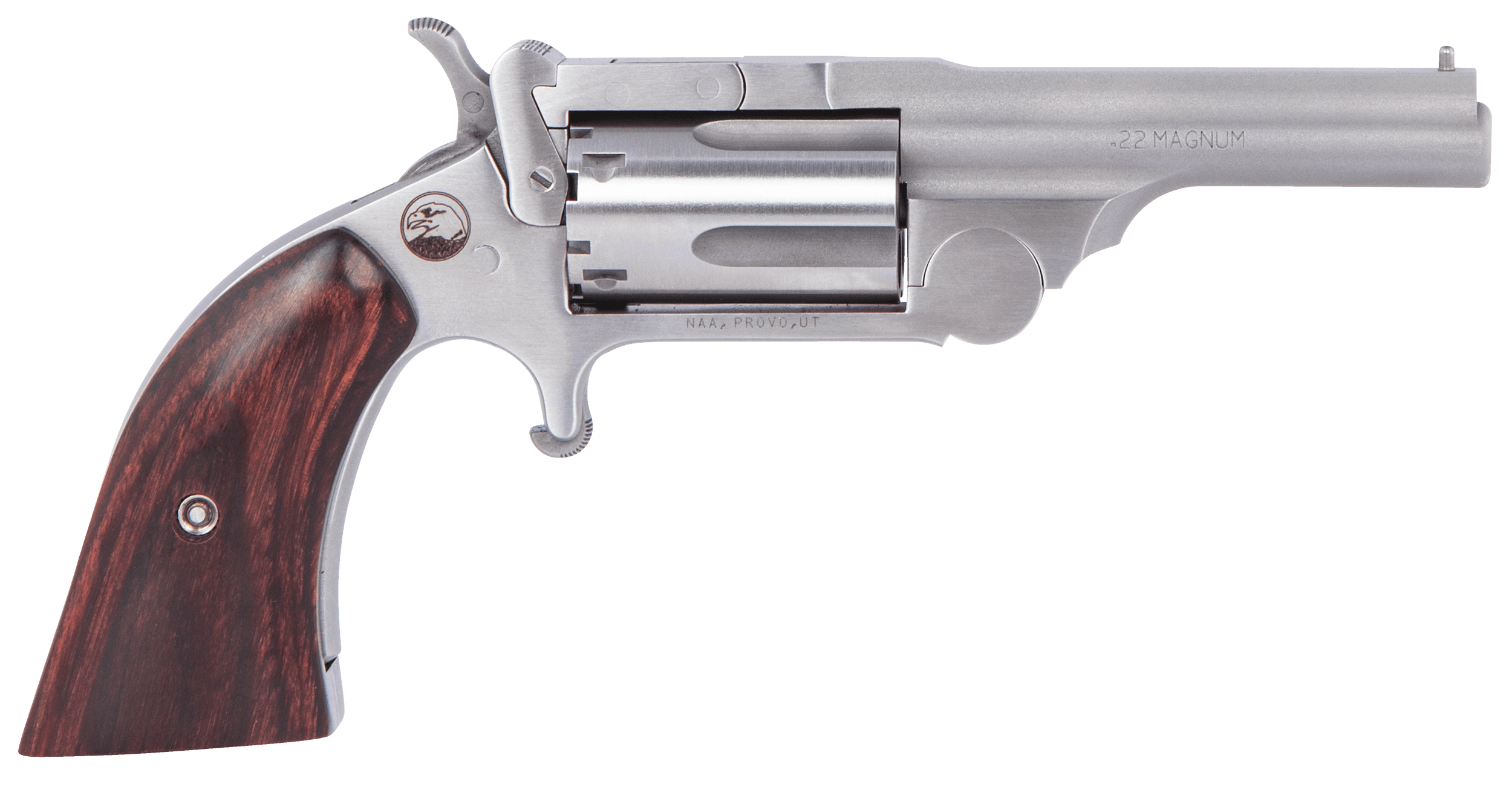 NAA Ranger II Revolver Combo 22 LR/.22 WMR Stainless/Wood 2.5 in. 5 rd.