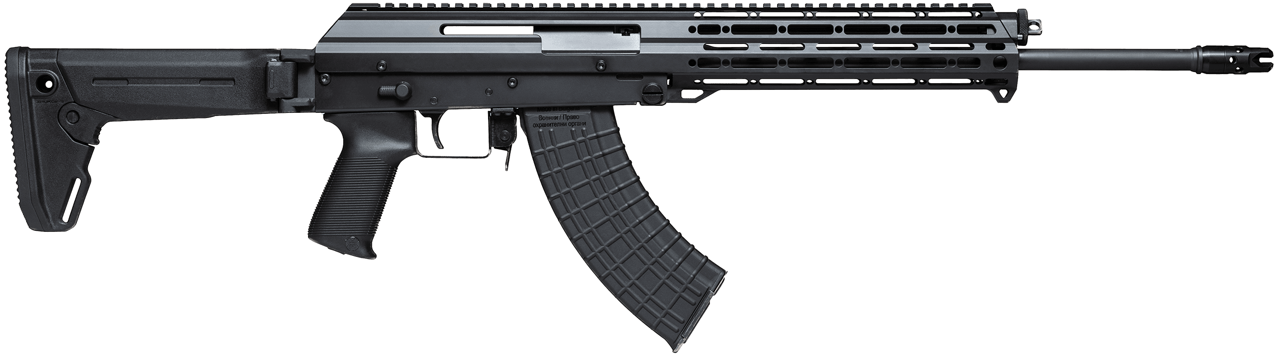 M+M Industries M10XPLUS M10X  7.62x39mm 30+1 16.50" Chrome Lined Barrel, Black, Chaos Muzzle Brake, M-LOK Handgaurd, Magpul Zhukov Folding Stock, Gen 3 Grip, Ambi Controls