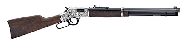 Henry Big Boy Silver Deluxe Engraved 44 Remington Magnum 20 Inch 10 Round Blue