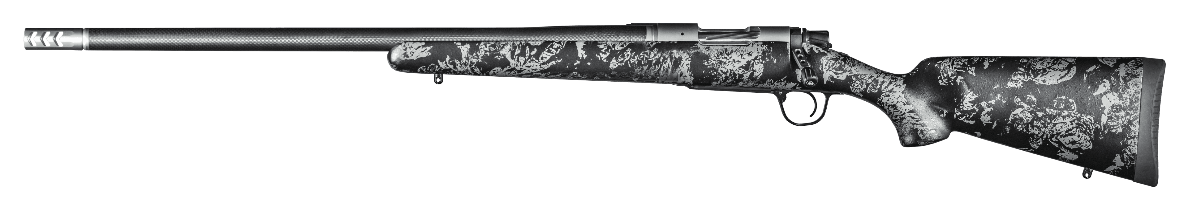 Christensen Arms 8010618000 Ridgeline FFT 308 Win 4+1 20" Carbon Fiber/Threaded Barrel, Stainless Steel, Black with Gray Accents Stock,