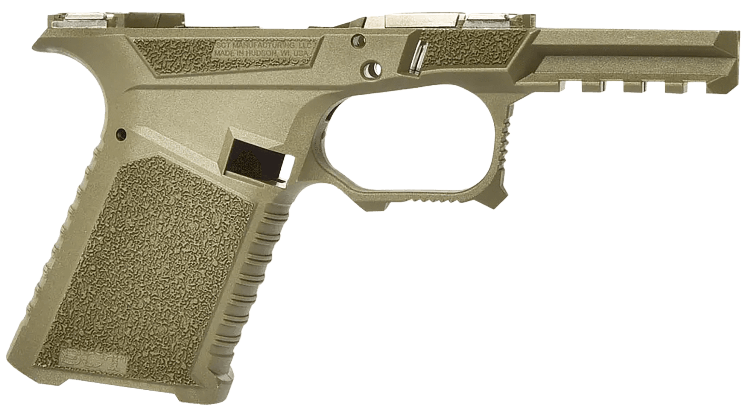 Sct Manufacturing 0225000100IB Compact  Compatible w/ Gen3 19/23/32 OD Green Polymer Frame Aggressive Texture Grip Includes Locking Block