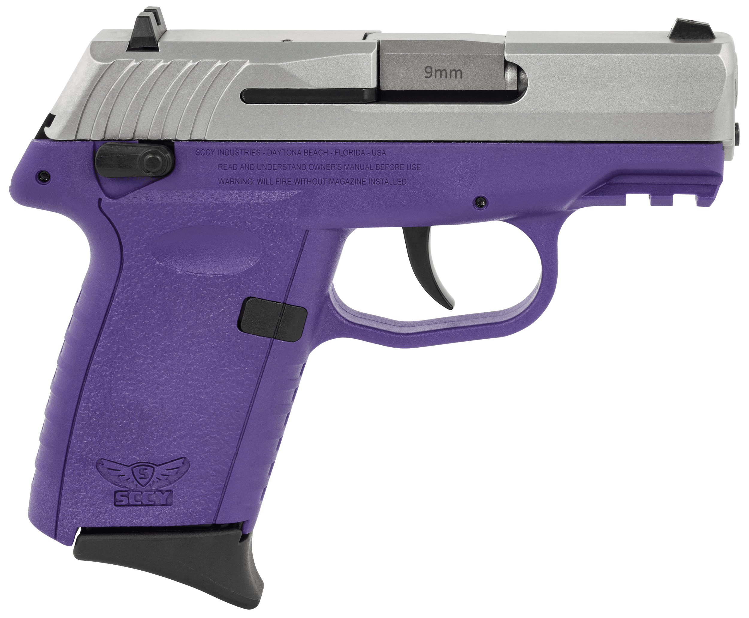 SCCY CPX-1 Gen 3 Sub-Compact Pistol - Stainless / Purple | 9mm | 3.1" Barrel | 10rd | Ambidextrous Safety
