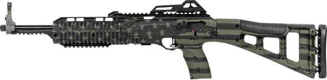 Hi-Point 995TSFLGOD 995TS Carbine 9mm Luger 16.50" 10+1, OD Green American Flag, Skeletonized Stock, Adjustable Sights