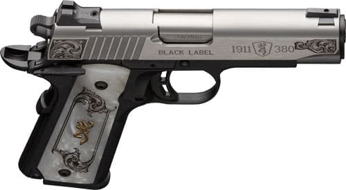Browning BG 1911-380 380 ACP 4.25 Inch 8 Rounds Stainless Engraved